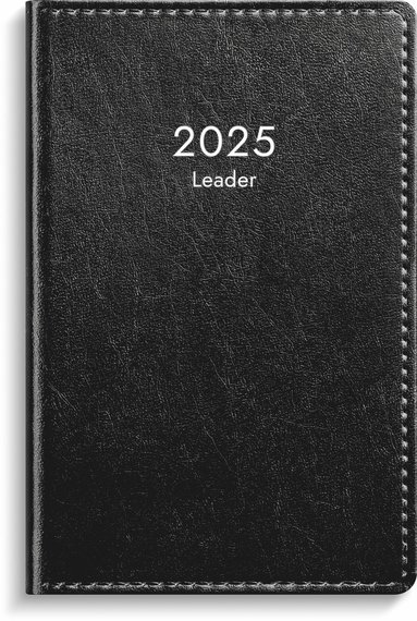 Kalender 2025 Leader svart konstläder inb 1