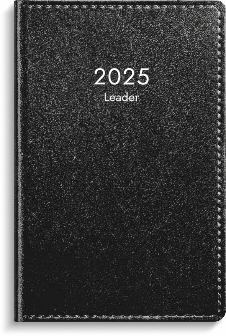 Kalender 2025 Leader svart konstläder inb, Övrigt