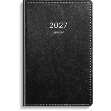 Kalender 2027 Leader svart konstläder inb, Övrigt