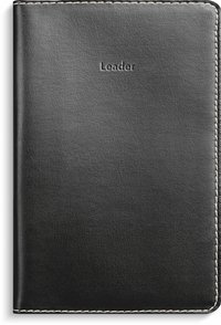 Kalender 2026 Leader svart konstläder spiralb
