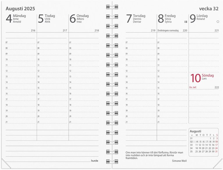 Kalender 2025 Prestige refill, Övrigt