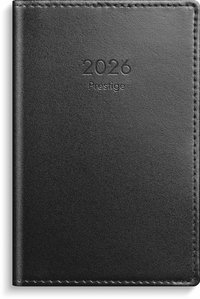 Kalender 2026 Prestige svart skinn
