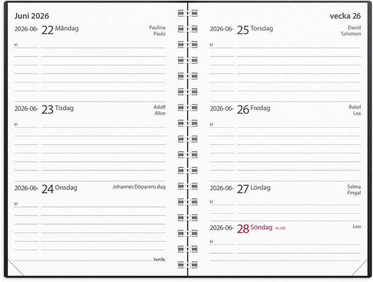 Kalender 2025-2026 Lilla Studieåret Basic plast svart, Övrigt