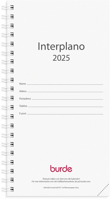 Kalender 2025 Interplano refill 1