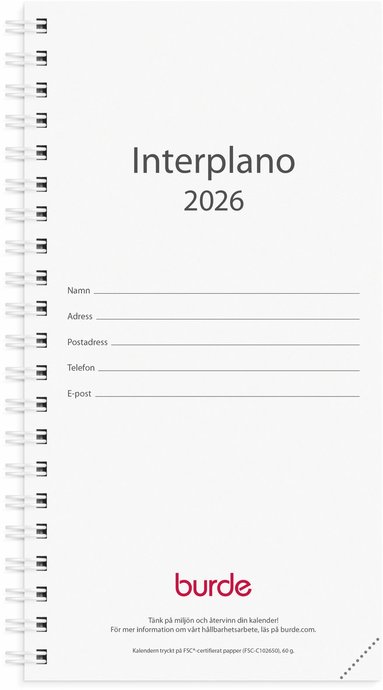 Kalender 2026 Interplano refill 1
