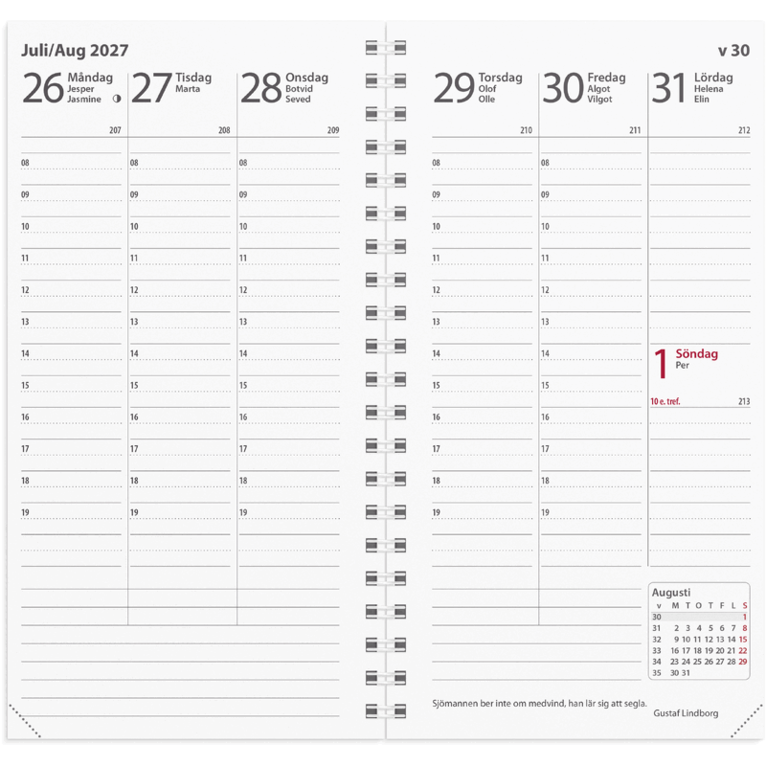 Kalender 2027 Interplano refill, Övrigt