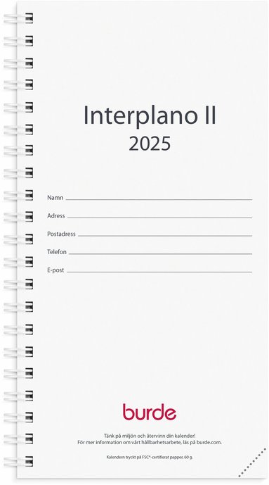 Kalender 2025 Interplano II refill 1