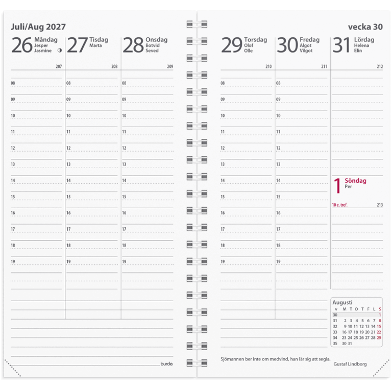 Kalender 2027 Interplano II refill, Övrigt