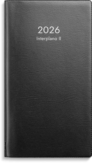 Kalender 2026 Interplano II svart plast 1