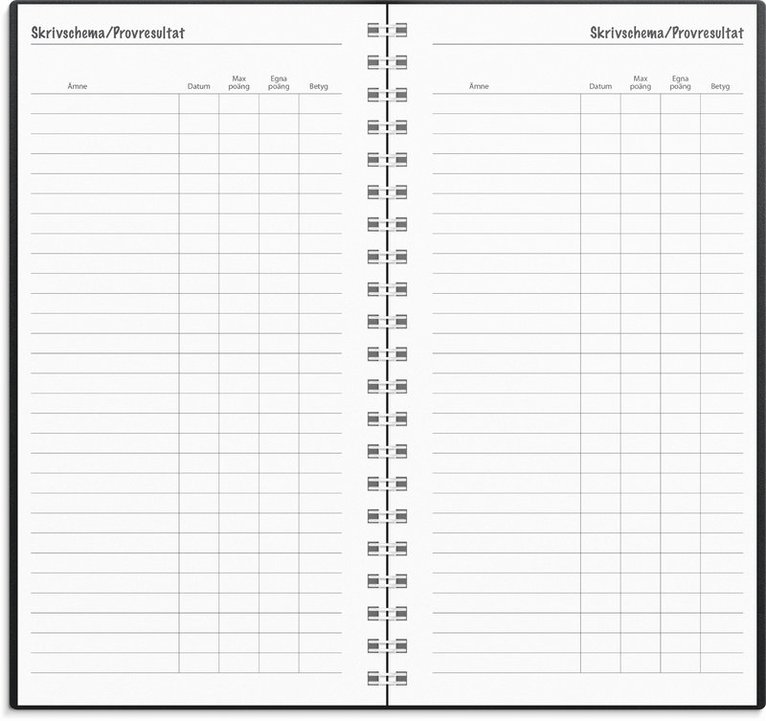 Kalender 2025-2026 Stora Studieåret Basic plast svart, Övrigt