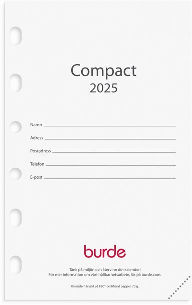 Kalender 2025 Compact kalendersats 1