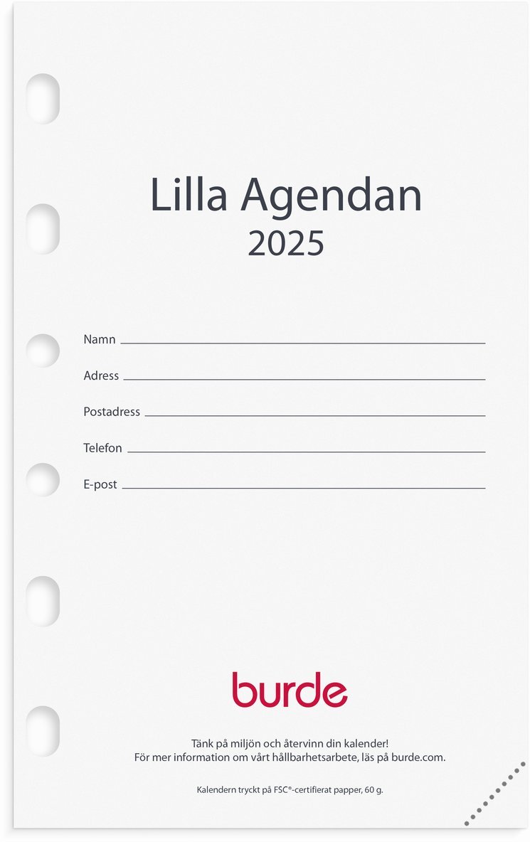 Kalender 2025 Compact kalendersats Lilla Agendan 1