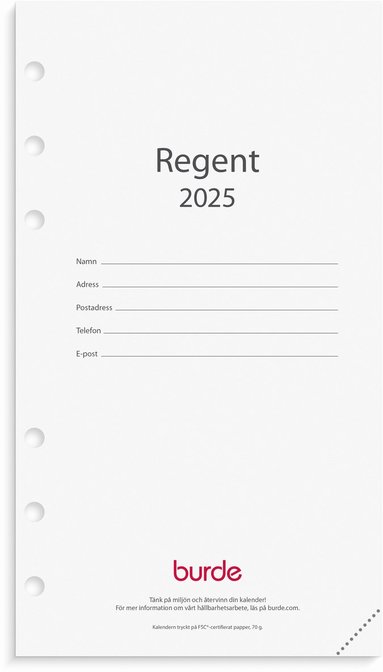 Kalender 2025 Regent kalendersats 1