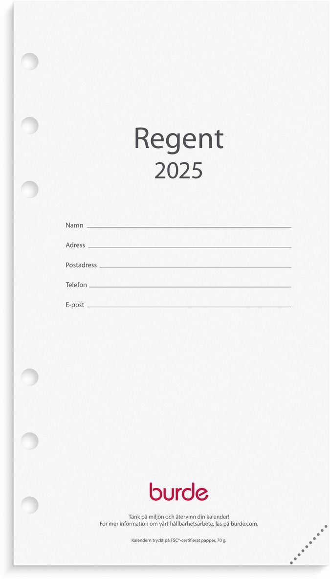 Kalender 2025 Regent kalendersats 1