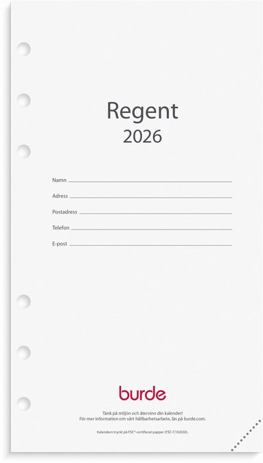Kalendersats 2026 Regent 1