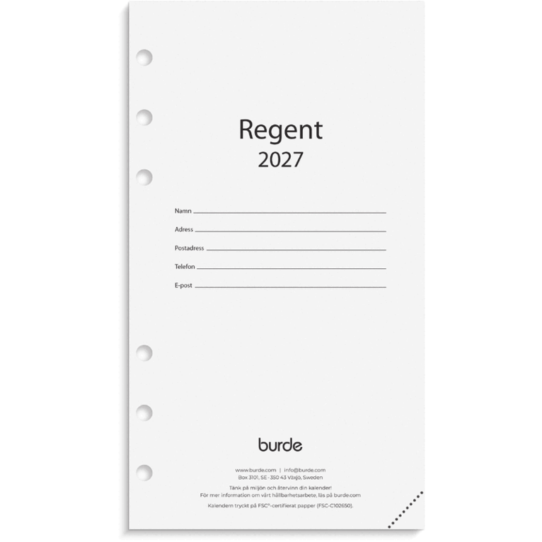 Regent kalendersats 2027, Övrigt. Tillgänglighet: Lägg i varukorg