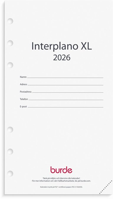 Kalendersats 2026 Regent Interplano XL 1