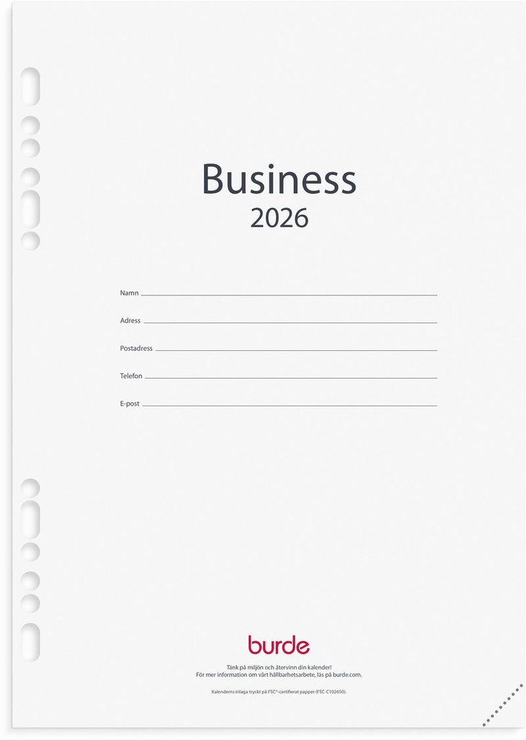 Kalendersats 2026 Business, Övrigt