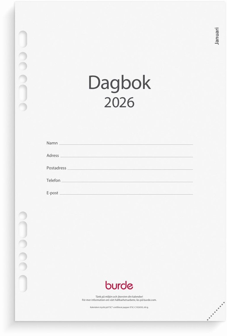 Kalendersats 2026 Business Dagbok, Övrigt