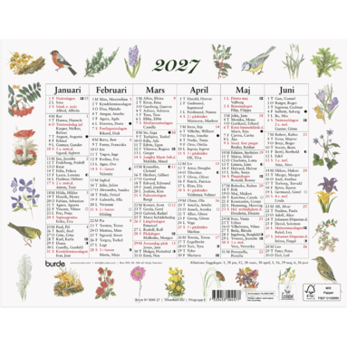Lilla Naturalmanackan 2027, Övrigt
