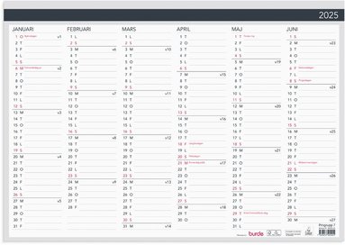 Väggkalender 2025 Väggblad Elegant 420x297mm