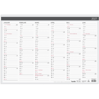 Väggblad 2027 Elegant 420x297 mm, Övrigt