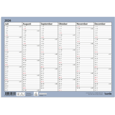 Väggkalender Väggblad A4 2026-2027, Övrigt