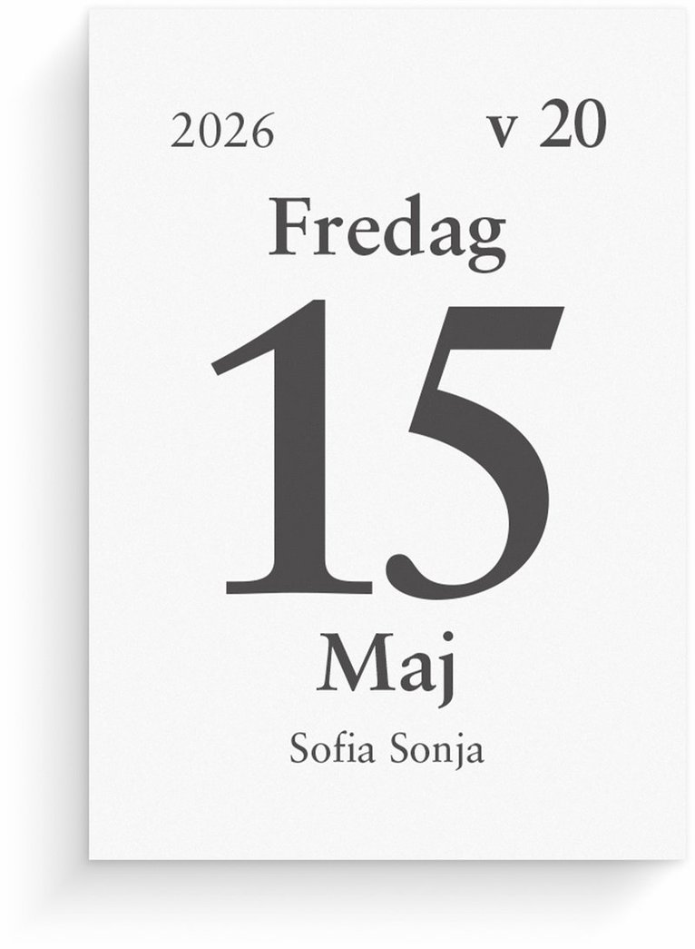 Kalender 2026 Dagblock 44x63 mm, Övrigt