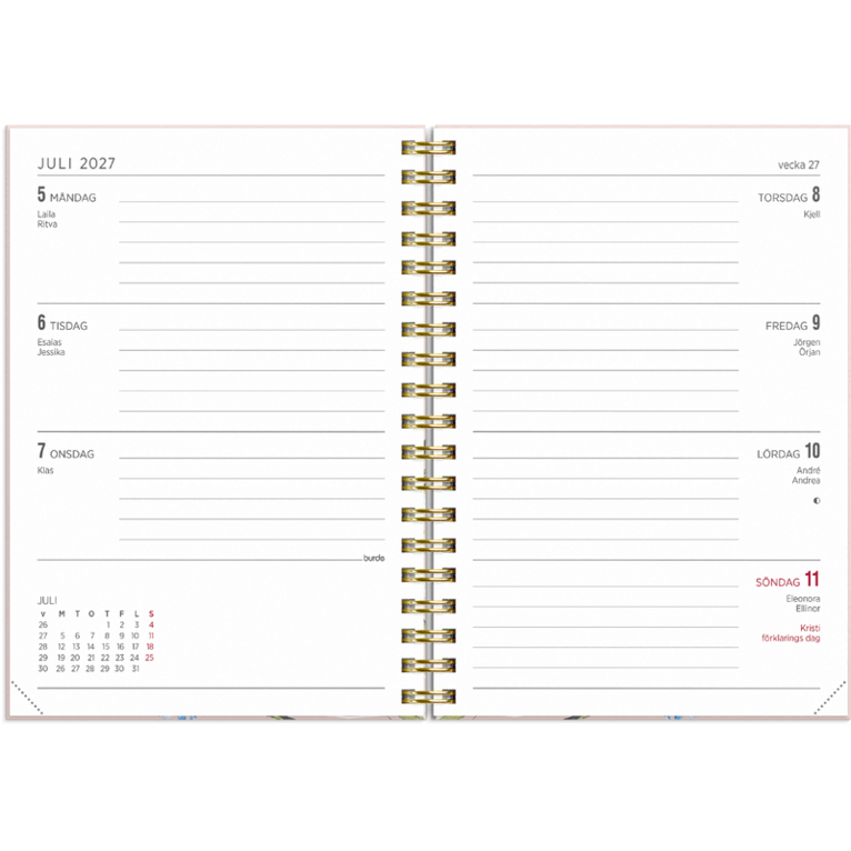 Kalender 2027 Senator A6 Story ängsblomma, Övrigt