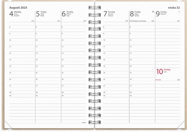 Kalender 2025 Weekly A6 Story blå, Övrigt