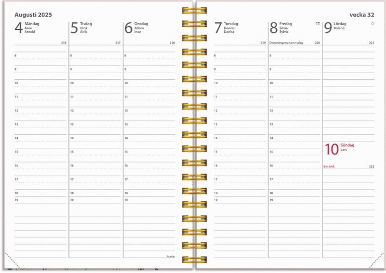 Kalender 2025 Weekly A6 Story blomma, Övrigt