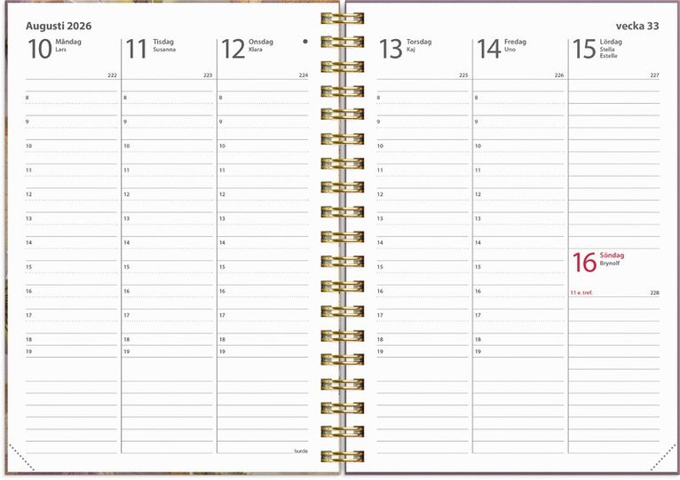 Kalender 2026 Weekly A6 Story pensé, Övrigt