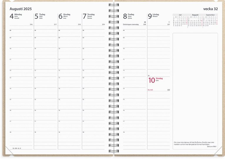 Kalender 2025 Business Story blå, Övrigt