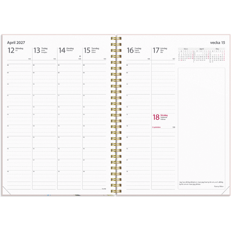 Kalender 2027 Business A5 Story ängsblomma, Övrigt