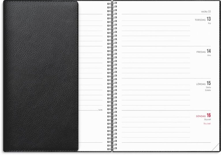 Kalender 2026 Senator A5 Twist svart, Övrigt