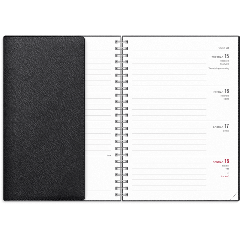 Kalender 2027 Senator A5 Twist svart, Övrigt