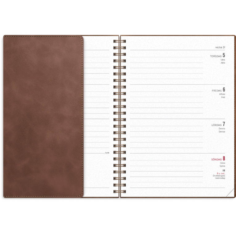 Kalender 2027 Senator A5 Twist brun, Övrigt
