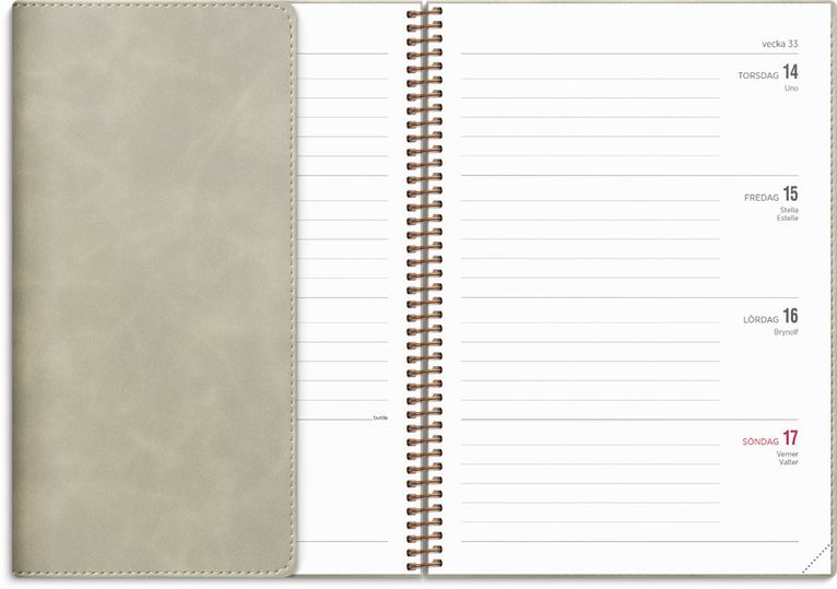 Kalender 2025 Senator A5 Twist beige, Övrigt