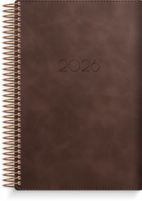 Kalender 2026 Dagbok Twist brun