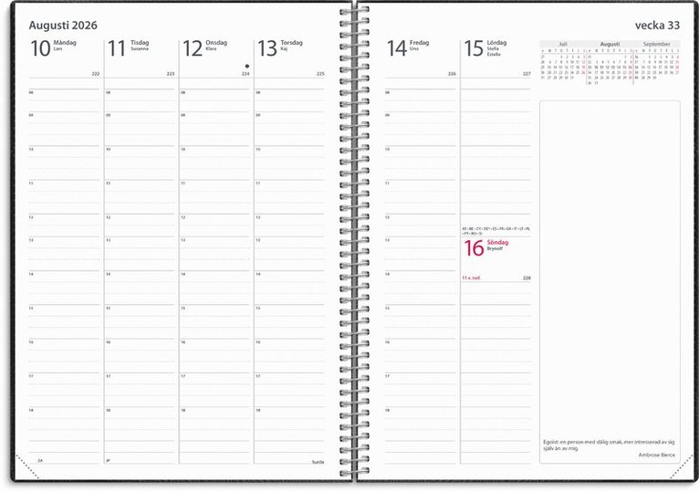 Kalender 2026 Business Twist svart, Övrigt