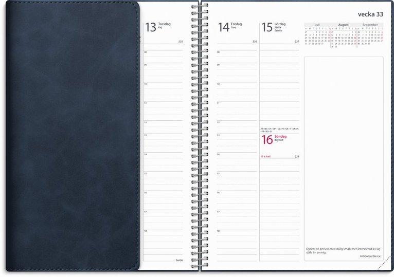 Kalender 2026 Business Twist blå, Övrigt