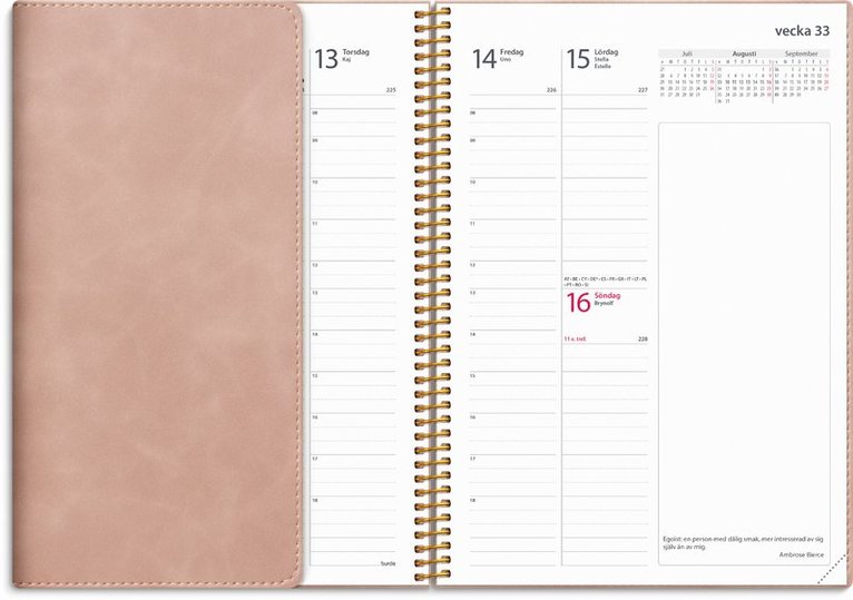 Kalender 2026 Business Twist rosa, Övrigt