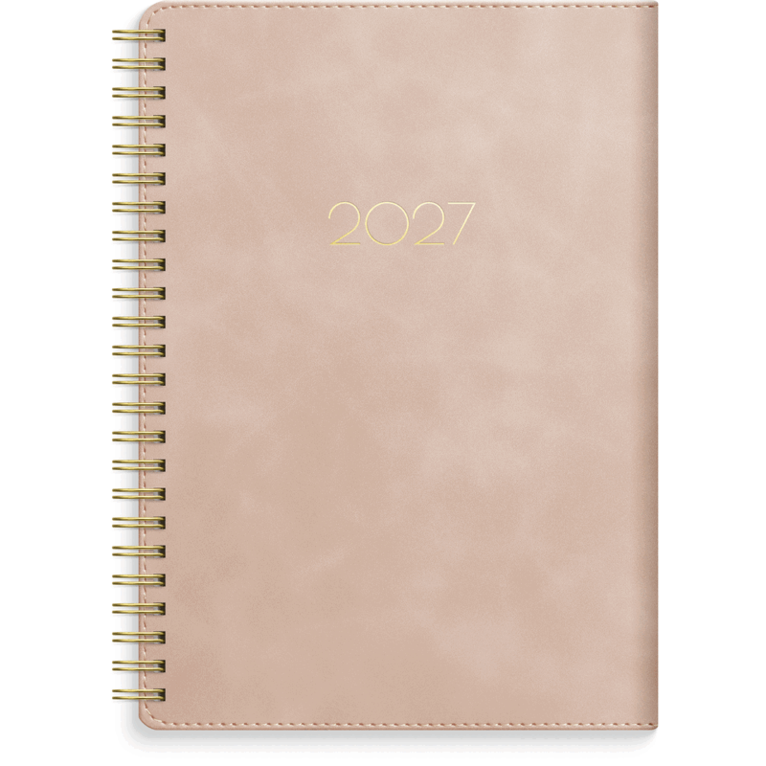 Kalender 2027 Business A5 Twist rosa, Övrigt