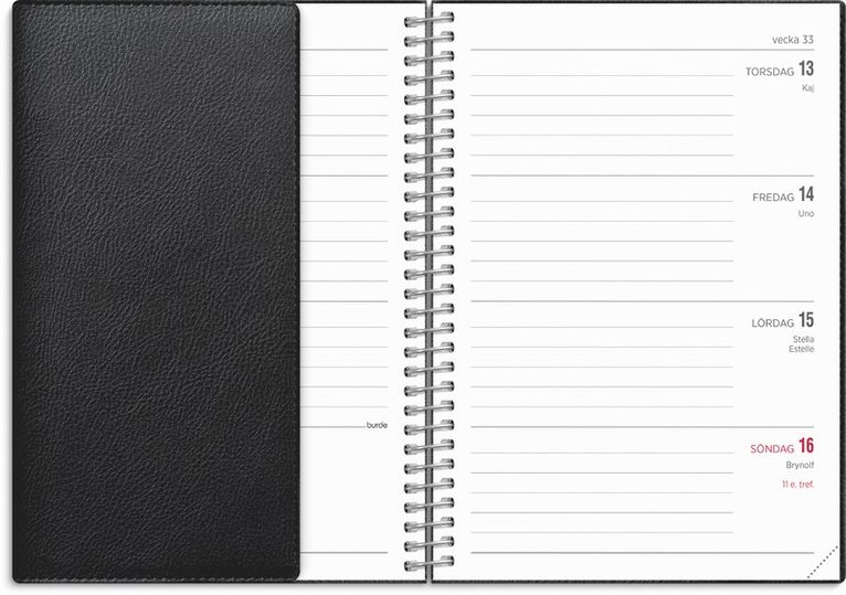 Kalender 2026 Senator A6 Twist svart, Övrigt