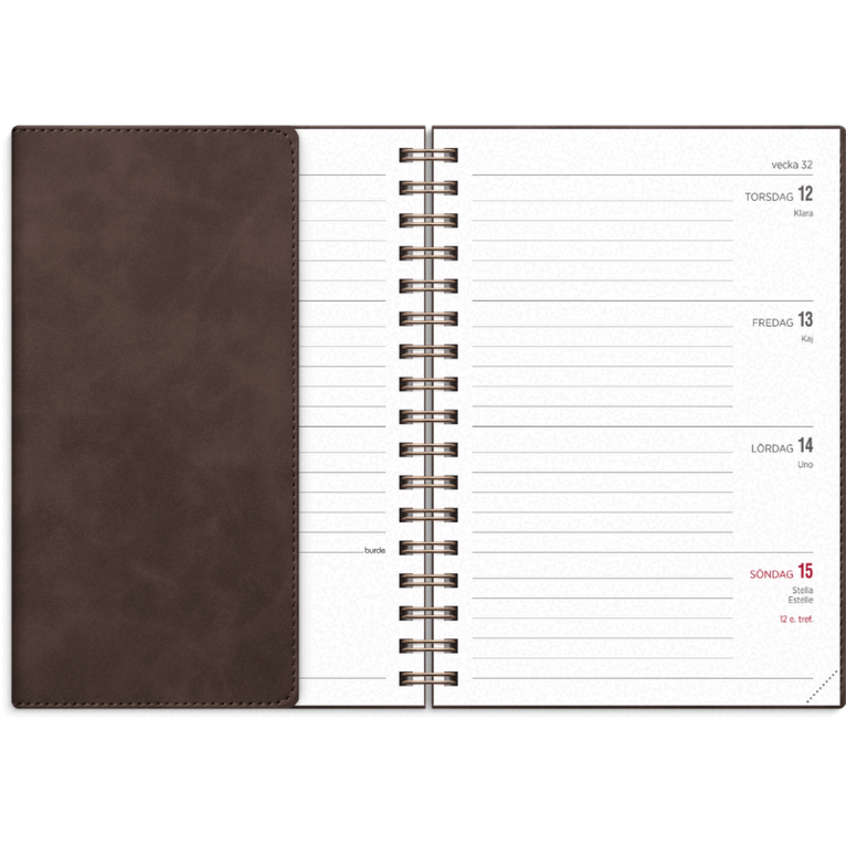 Kalender 2027 Senator A6 Twist brun, Övrigt
