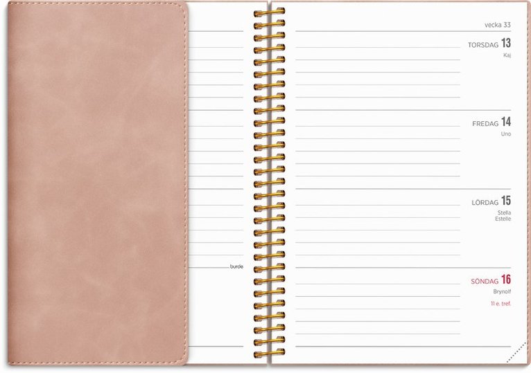 Kalender 2026 Senator A6 Twist rosa, Övrigt