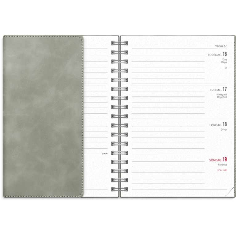 Kalender 2027 Senator A6 Twist grå, Övrigt