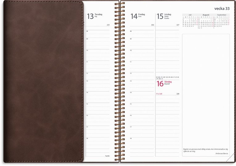 Kalender 2026 Business Twist brun, Övrigt