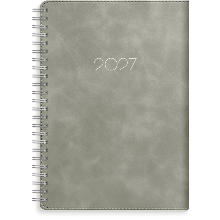 Kalender 2027 Business A5 Twist grå, Övrigt
