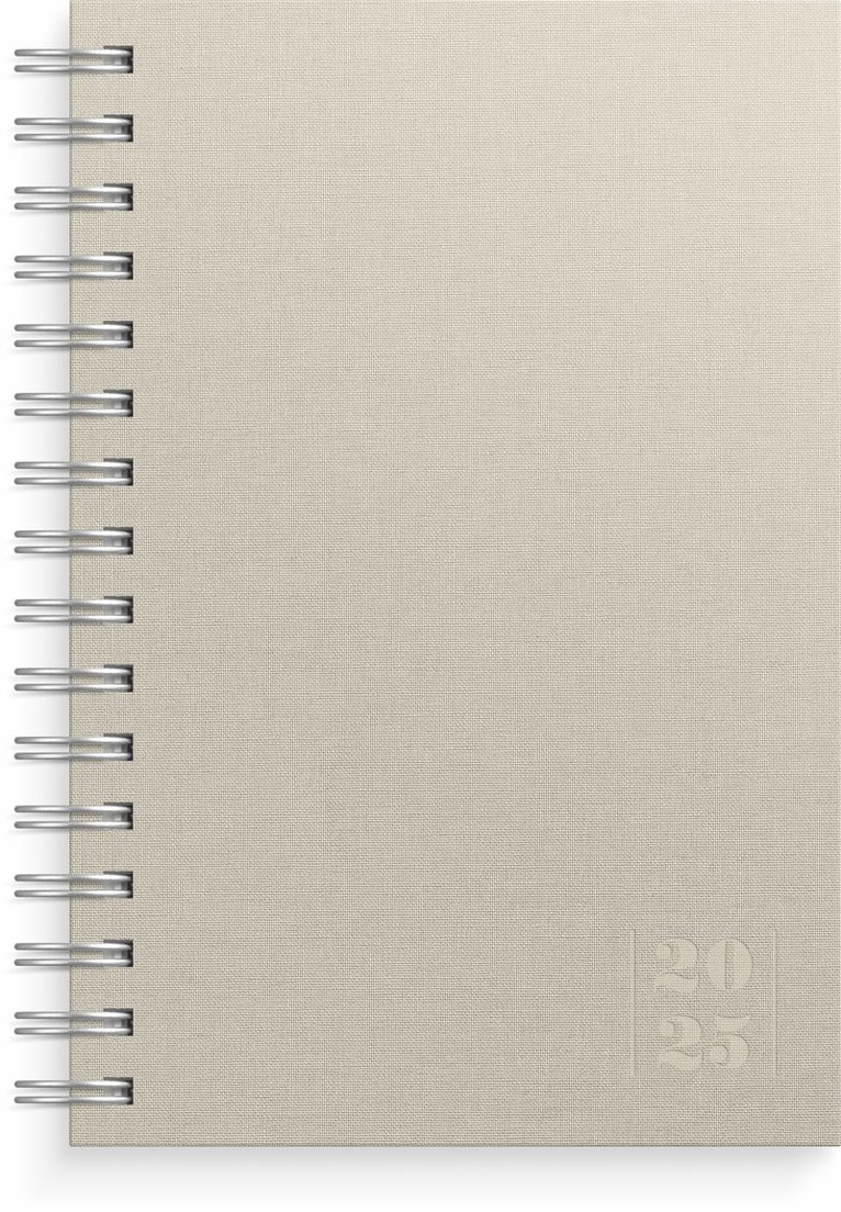 Kalender 2025 Dagbok Textile beige, Övrigt